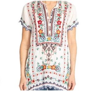 JOHNNY WAS Women’s White LIESSE Tunic Size XL